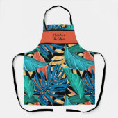Sunset Tropical Botanical Banana Leaf Schürze (Vorderseite)