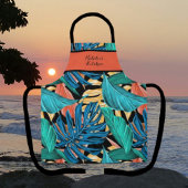 Sunset Tropical Botanical Banana Leaf Schürze