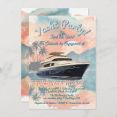 Sunset Tropical Rock Yacht Boat Party Einladung (Vorne/Hinten)
