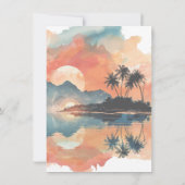 Sunset Tropical Rock Yacht Boat Party Einladung (Rückseite)