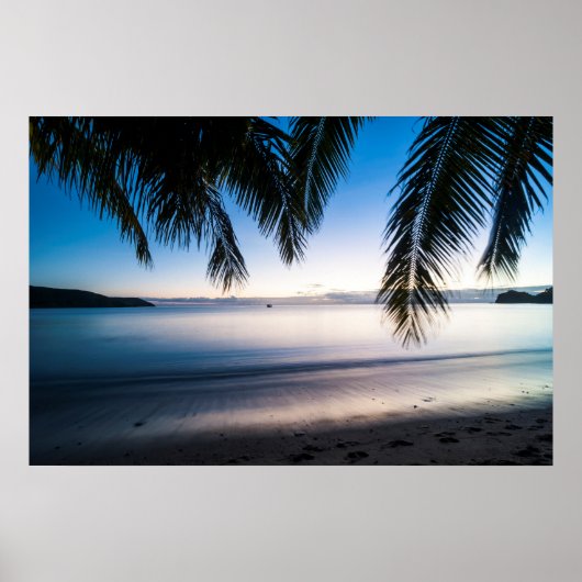 Sunset Tropical Seascape, Fidschi Poster (Vorne)