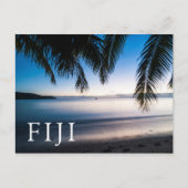 Sunset Tropical Seascape, Fidschi Postkarte (Vorderseite)