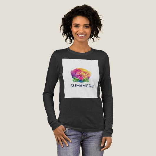 Sunset Tropics Tri-Blend Shirt (Volle Vorderseite)