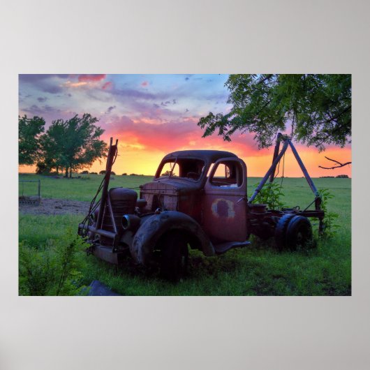 Sunset Truck Poster (Vorne)