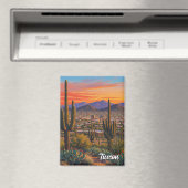 Sunset Tuscon Skyline Arizona Travel Magnet (In Situ (Geschirrspüler))