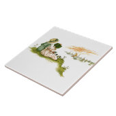 Sunset Two Girls Boats Kate Greenaway Fliese (Seite)