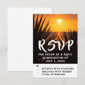 Sunset UAWG RSVP Karte (Vorne/Hinten)