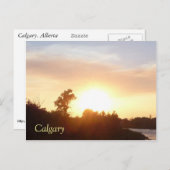 Sunset über Calgary Skyline Postkarte (Vorne/Hinten)