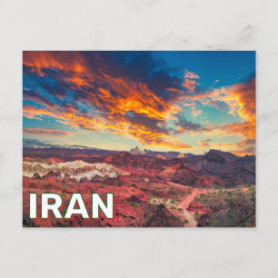 Sunset über Iran Postkarte