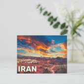 Sunset über Iran Postkarte (Stehend Vorderseite)