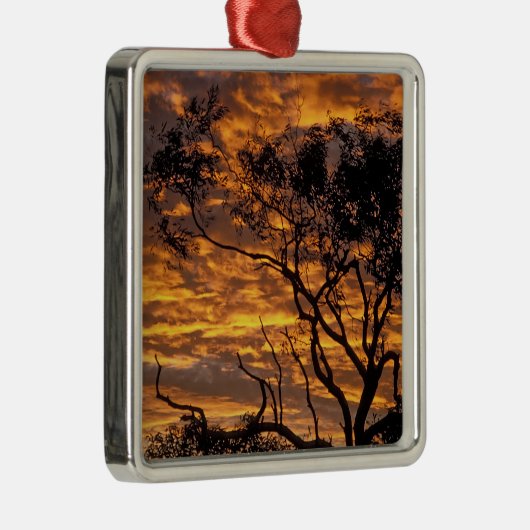 Sunset, Uluru-Kata Tjuta Nationalpark, Silbernes Ornament (Rechts)