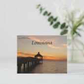 Sunset und Gazebo in Louisiana Postkarte (Stehend Vorderseite)