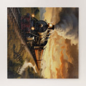 Sunset und Zug Puzzle (Horizontal)