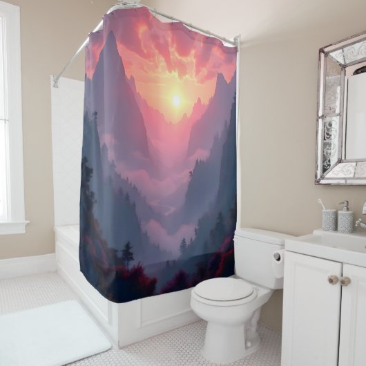 Sunset Valley -  Duschvorhang (Beispiel)