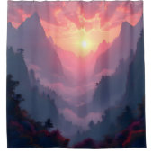 Sunset Valley -  Duschvorhang (Vorderseite)