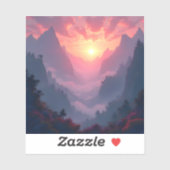 Sunset Valley - Square Vinyl  Aufkleber (Blatt)