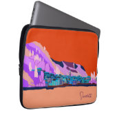 Sunset Varenna Como Italien Illustration Reisen Laptopschutzhülle (Vorne Rechts)