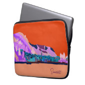 Sunset Varenna Como Italien Illustration Reisen Laptopschutzhülle (Vorderseite Links)