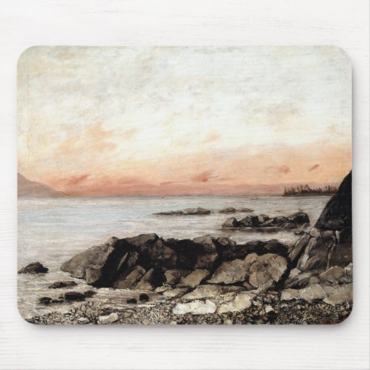 Sunset, Vevey, Schweiz - Gustave Courbet Mousepad (Vorne)