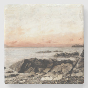 Sunset, Vevey, Schweiz - Gustave Courbet Steinuntersetzer