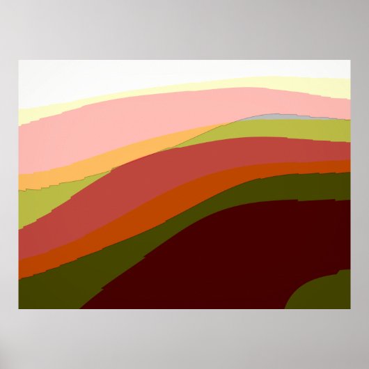 Sunset Vibes Abstrakt Art 206 Poster (Vorne)