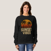 Sunset Vibes Retro Vintage Kleidung Unisex Sommer Sweatshirt (Vorne ganz)