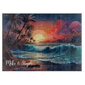 Sunset Vibes Schneidebrett (Vorderseite)