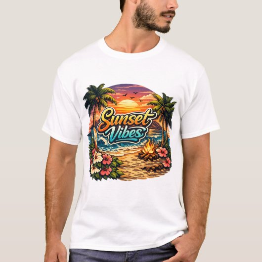 sunset vibes t shirt for all ages (Vorderseite)