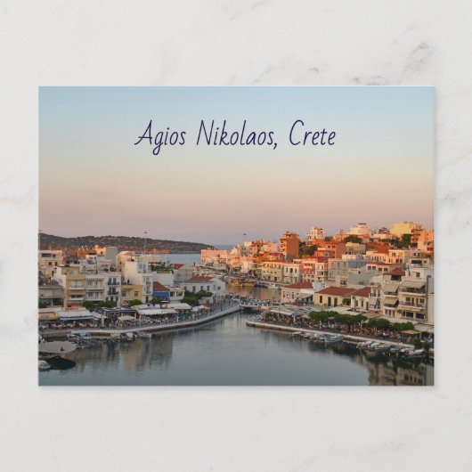 Sunset View Agios Nikolaos Postkarte (Vorderseite)