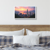 Sunset View Hongkong City Skyline von der PEAK Leinwanddruck (Insitu (Schlafzimmer))