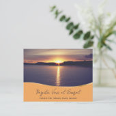 Sunset View Paignton Princess Pier Torquay England Postkarte (Stehend Vorderseite)