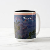 Sunset View Pine Tree Grand Canyon Zweifarbige Tasse (VorderseiteRechts)