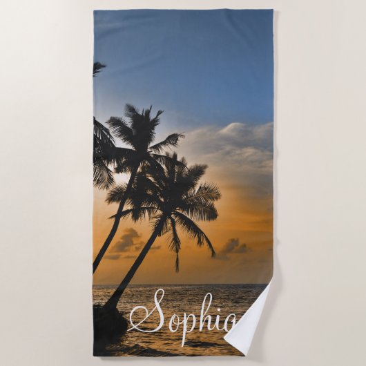 Sunset View Strandtuch (Vorderseite)
