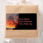 Sunset View through Winter Trees Address Labels (Insitu)