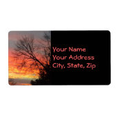 Sunset View through Winter Trees Address Labels (Vorne)