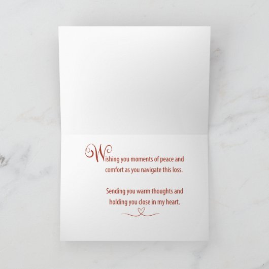 Sunset View und Birds Deepest Beileid Karte (Innenseite)