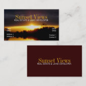 Sunset Views Business Card Visitenkarte (Vorne/Hinten)