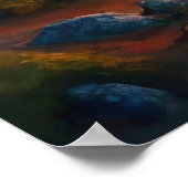 Sunset Village in den Bergen, Bohemische Landschaf Poster (Ecke)