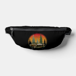 Sunset Vintag Classic Car Nature Forest Bauchtasche
