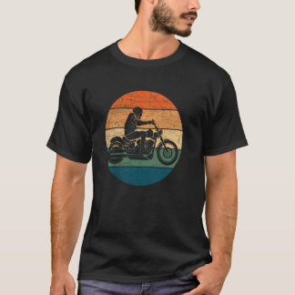 Sunset Vintag Retro Biker Cruiser Motorrad T-Shirt