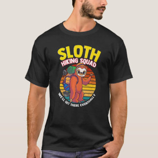 Sunset Vintag Sloth Wanderplatz T-Shirt