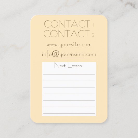 Sunset - Visitenkarte (Rückseite)