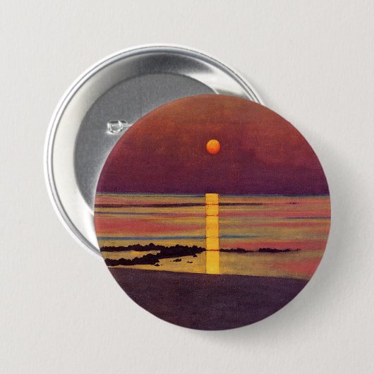 Sunset (von Félix Vallotton) Button (Vorne & Hinten)