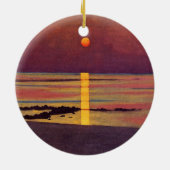 Sunset (von Félix Vallotton) Keramik Ornament (Hinten)