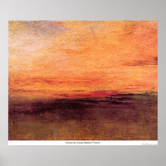 Sunset von Joseph Mallord Turner Poster (Vorne)
