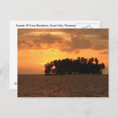 Sunset, W Coco Banderos, Kuna Yala, Panama Postkarte (Vorne/Hinten)