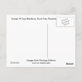 Sunset, W Coco Banderos, Kuna Yala, Panama Postkarte (Rückseite)