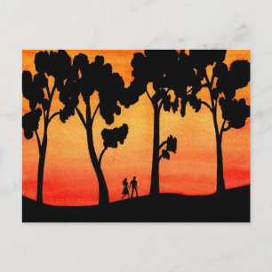 Sunset Walk Postkarte