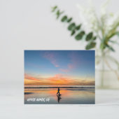 Sunset Walk - Venice Beach, CA Postkarte (Stehend Vorderseite)