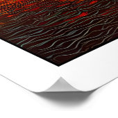 Sunset Wall Art Bohemian River Scene - Warm Orange Poster (Ecke)